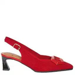Wehkamp Miss Elastic slingback pumps rood aanbieding