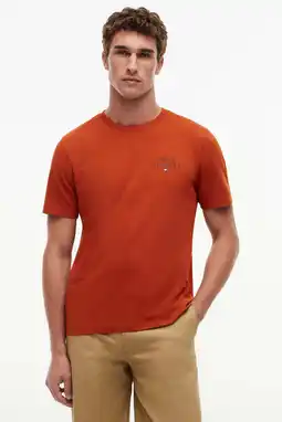 Wehkamp Tommy Hilfiger regular T-shirt donker oranje aanbieding