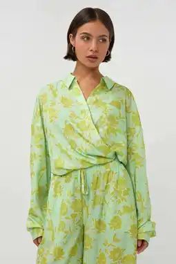 Wehkamp Studio AMAYA gebloemde blouse groen aanbieding
