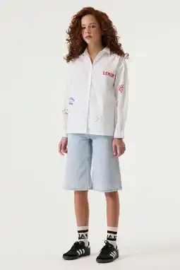 Wehkamp Garcia relaxed denim short light blue denim aanbieding