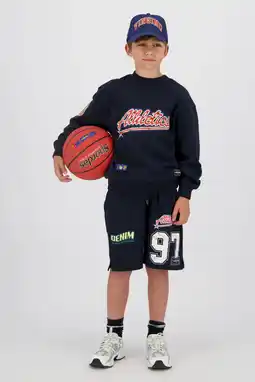 Wehkamp Vingino relaxed regularwaist sweatshort donkerblauw aanbieding