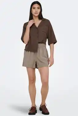 Wehkamp ONLY regularwaist casual short lichtbruin aanbieding