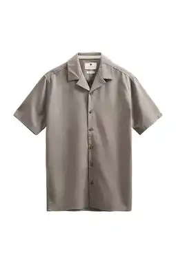 Wehkamp Anerkjendt regular casual overhemd met linnen taupe aanbieding