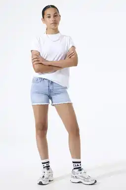Wehkamp Garcia denim slim short light blue denim aanbieding