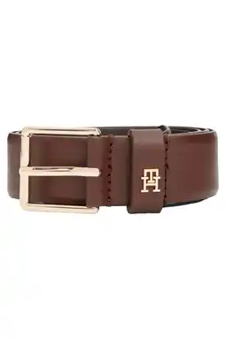 Wehkamp Tommy Hilfiger leren riem TH Square donkerbruin aanbieding