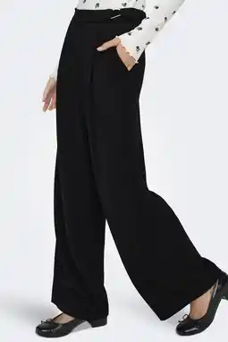 Wehkamp ONLY wide leg highwaist broek zwart aanbieding