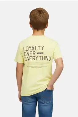 Wehkamp Cars T-shirt met backprint geel aanbieding
