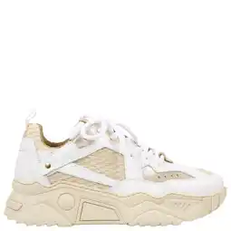 Wehkamp DWRS Pluto chunky leren sneakers beige/wit aanbieding