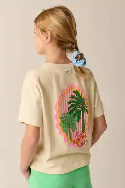 Wehkamp Tumble 'n Dry T-shirt met backprint beige aanbieding