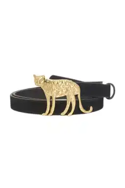 Wehkamp Fabienne Chapot suède riem Leopard Buckle zwart aanbieding