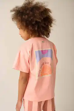 Wehkamp Tumble 'n Dry T-shirt met backprint zalm aanbieding