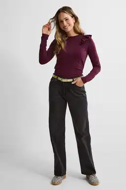 Wehkamp Anytime loose fit jeans grijs aanbieding