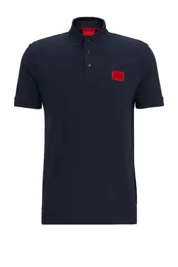 Wehkamp HUGO slim polo donkerblauw aanbieding