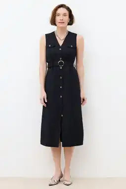Wehkamp Caroll linnen blousejurk zwart aanbieding