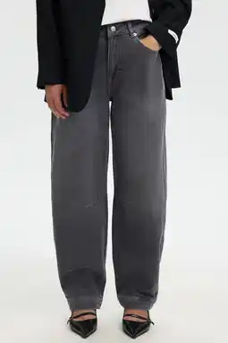 Wehkamp Selected highwaist barrel jeans grey denim aanbieding