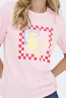 Wehkamp JDY T-shirt - lichtroze aanbieding