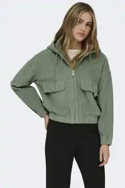 Wehkamp ONLY gewatteerde jas kaki aanbieding