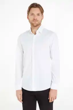 Wehkamp Calvin Klein slim fit overhemd bright white aanbieding