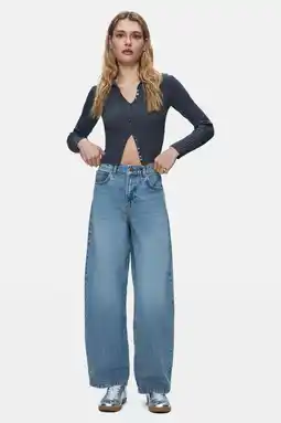 Wehkamp LTB wide leg jeans medium blue denim aanbieding