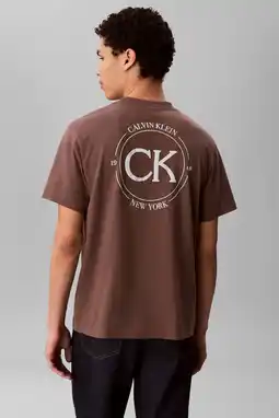 Wehkamp CALVIN KLEIN JEANS relaxed T-shirt met backprint bruin aanbieding