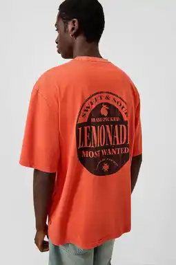 Wehkamp QS relaxed T-shirt met backprint rood aanbieding