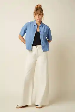 Wehkamp King Louie blouse light blue denim aanbieding