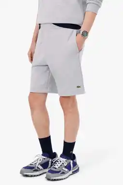 Wehkamp Lacoste regular sweatshort grijs aanbieding
