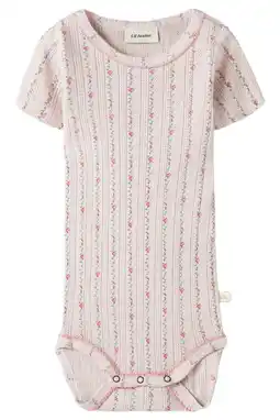 Wehkamp LIL' ATELIER BABY gebloemde romper met ruches - lichtroze aanbieding