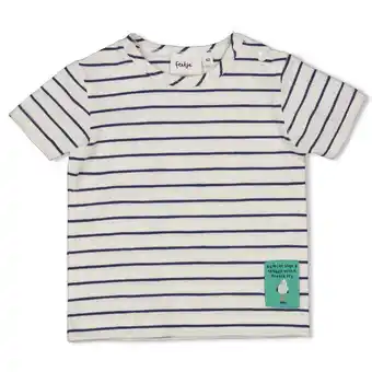 Wehkamp Feetje T-shirt Seaside Happiness ecru/blauw aanbieding