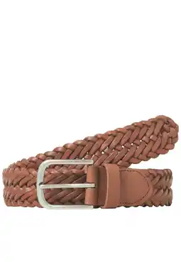 Wehkamp JACK & JONES leren riem JACJOE donkerbruin aanbieding