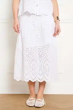 Wehkamp LOLALIZA midi rok broderie ecru aanbieding