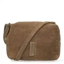 Wehkamp Shabbies Amsterdam suede crossbody tas Saar Croco bruin aanbieding