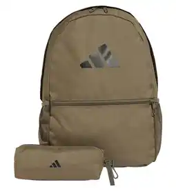Wehkamp adidas Performance rugzak + etui Classic 23L olijfgroen aanbieding