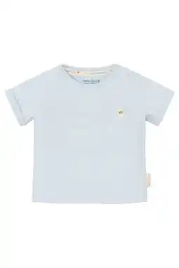 Wehkamp Little Dutch gestreept T-shirt met textuur lichtblauw aanbieding