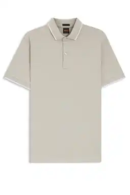 Wehkamp BOSS slim polo taupe aanbieding
