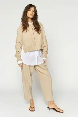 Wehkamp Mos Mosh relaxed highwaist broek beige aanbieding