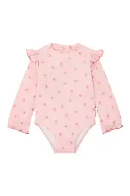 Wehkamp Little Dutch badpak met ruches lichtroze aanbieding