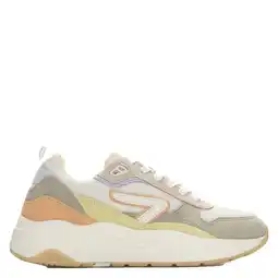 Wehkamp HUB Glide chunky sneakers beige/ecru/groen aanbieding