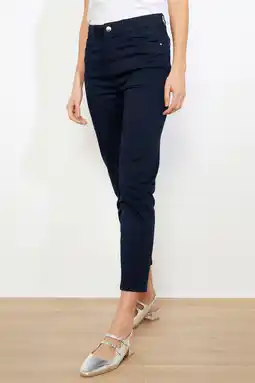 Wehkamp LOLALIZA denim slim highwaist broek donkerblauw aanbieding