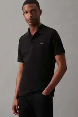 Wehkamp Calvin Klein slim fit polo met katoen black aanbieding