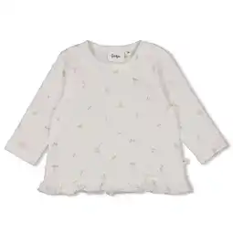 Wehkamp Feetje longsleeve Delicate Flower wit/roze aanbieding