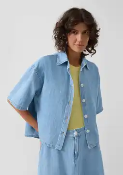 Wehkamp s.Oliver blouse light blue denim aanbieding