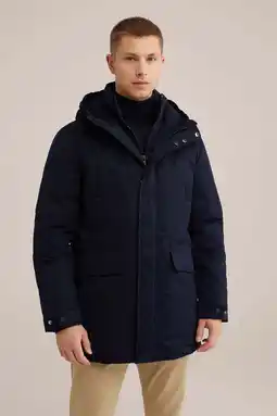 Wehkamp WE Fashion gewatteerde winterjas donkerblauw aanbieding