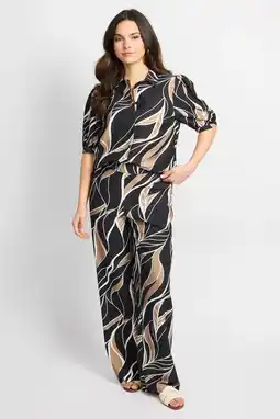 Wehkamp CS the Label regularwaist casual broek zwart aanbieding