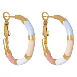 Wehkamp Label Kiki gold plated oorbellen Greek Hoola Hoop aanbieding