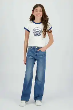 Wehkamp Vingino highwaist flared jeans medium blue denim aanbieding