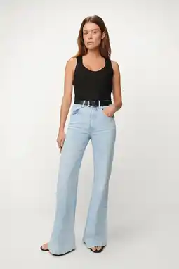 Wehkamp Lois highwaist flared jeans light blue denim aanbieding