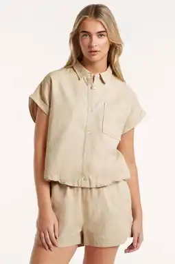 Wehkamp Circle of Trust blouse met linnen zand aanbieding