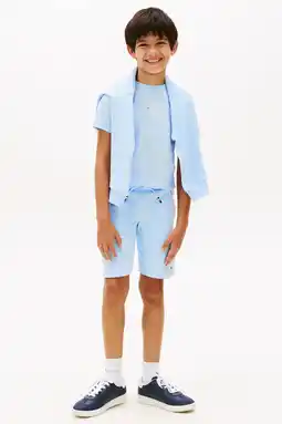 Wehkamp Tommy Hilfiger T-shirt + korte broek lichtblauw aanbieding