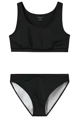 Wehkamp NAME IT KIDS crop bikini zwart aanbieding